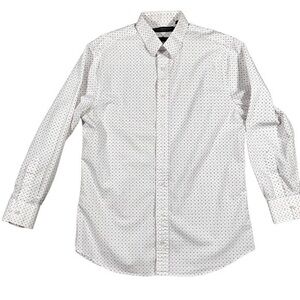 Nick Graham‎ Men’s Dress Shirt Stretch Modern Fit M 15.5 32-33 White Diamond